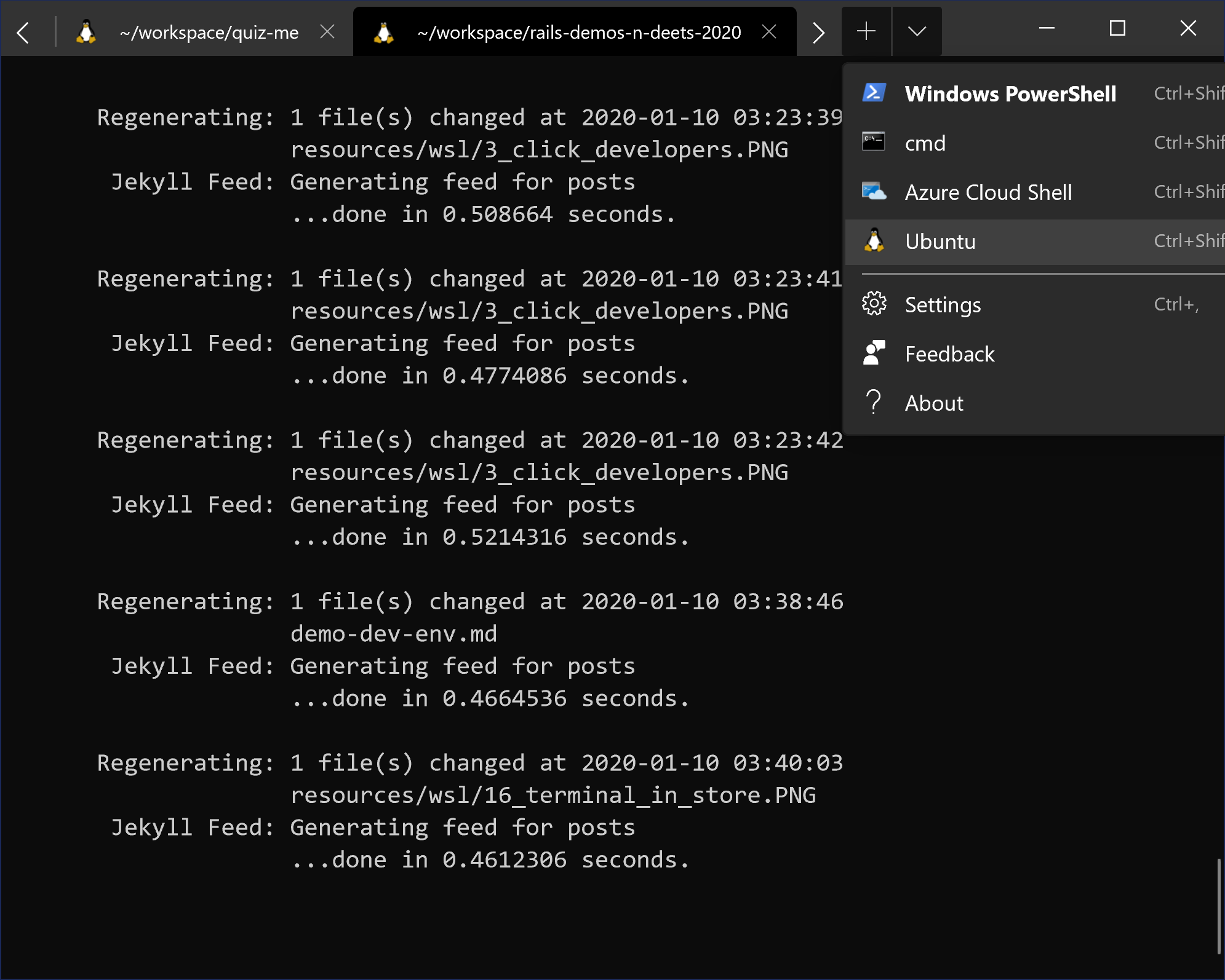 Open new terminal tab.